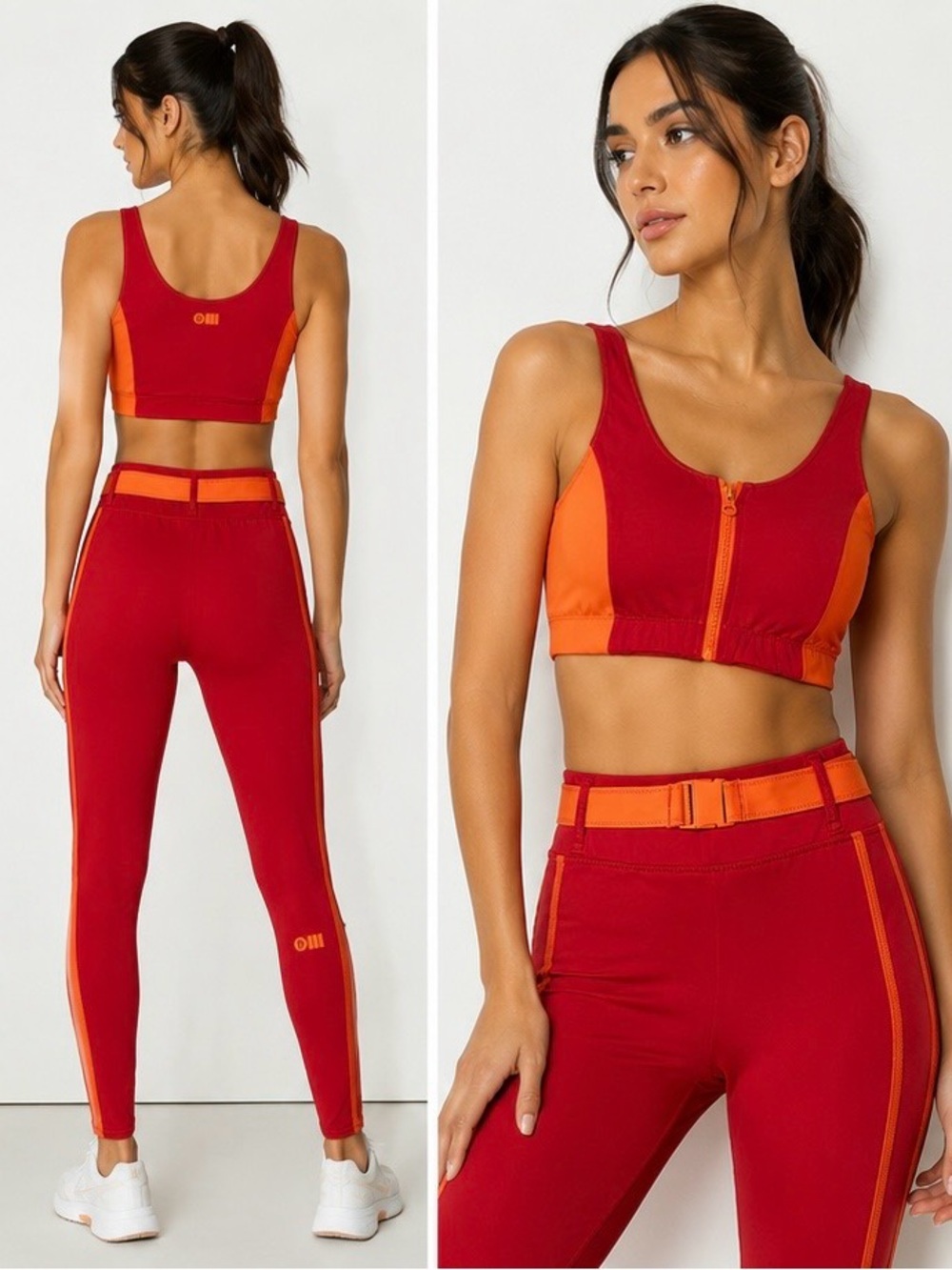 Title: Bandier x Solid & Striped Colorblock Active Set – Size M🧡❤️
